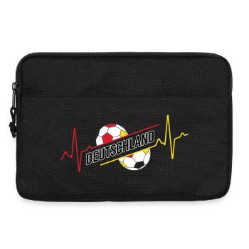 Deutschland Herzschlag - Laptoptasche 13" - Schwarz - Vorne