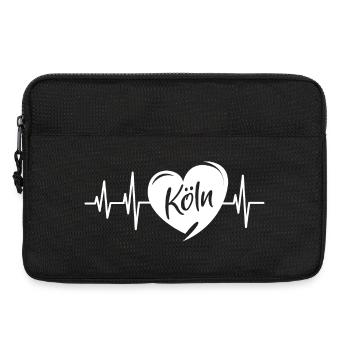 Köln Herzschlag Liebe Herz Puls Symbol Stadt icon - Laptoptasche 13" - Schwarz - Vorne