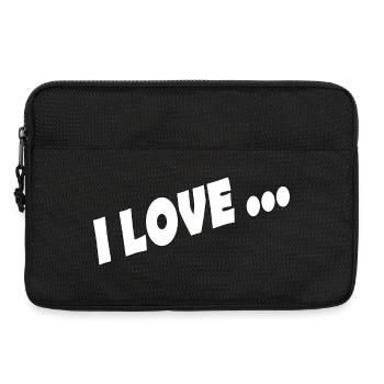 I LOVE ... - Laptop bag 13" - black - Front