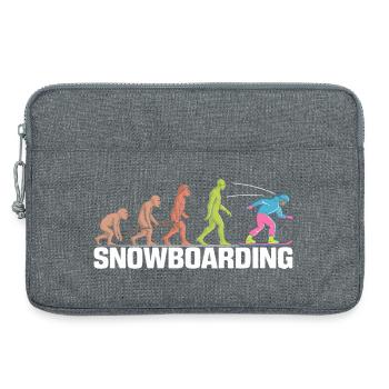 Die Evolution des Snowboard-Designs - Laptoptasche 13" - Grau meliert - Vorne