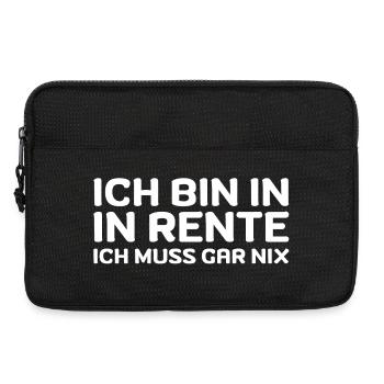 Ich bin in Rente ich muss gar nix Rente Ruhestand - Laptoptasche 13" - Schwarz - Vorne