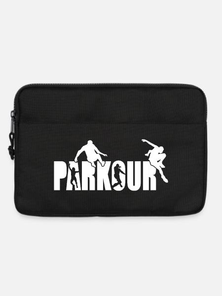 Parkour weiss - Laptoptasche 13" - Schwarz