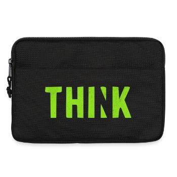 THINK Green | Cooles Streetwear-Typo-Design - Laptoptasche 13" - Schwarz - Vorne