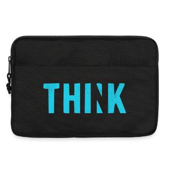THINK Blue | Cooles Streetwear-Typo-Design - Laptoptasche 13" - Schwarz - Vorne
