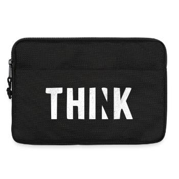THINK | Cooles Streetwear-Typo-Design - Laptoptasche 13" - Schwarz - Vorne