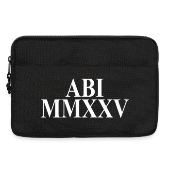Abi 2025 - Abitur - Römische Ziffern - Latein - Laptoptasche 13" - Schwarz - Vorne