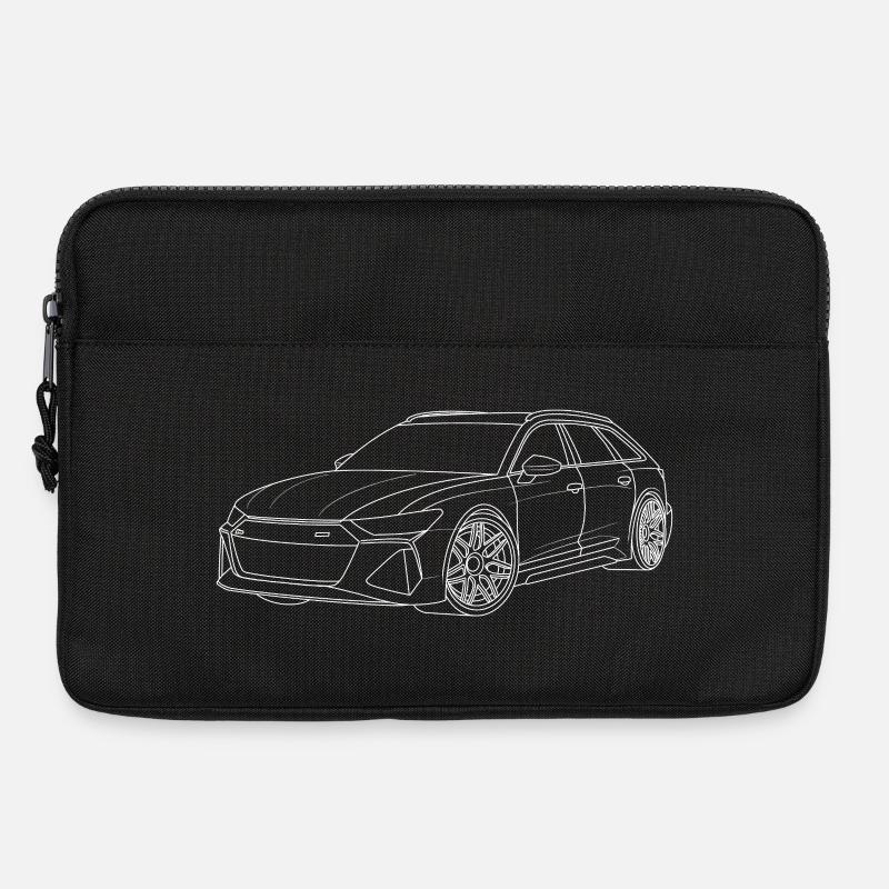 Auto Outline white - Laptop bag 13" - black