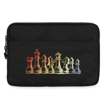 Vintage Chess Pieces Sketch - Laptop bag 13" - black - Front