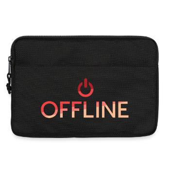 Lettrage hors ligne - bouton rouge OFF - Sacoche pour ordinateur portable 13 pouces - noir - Devant