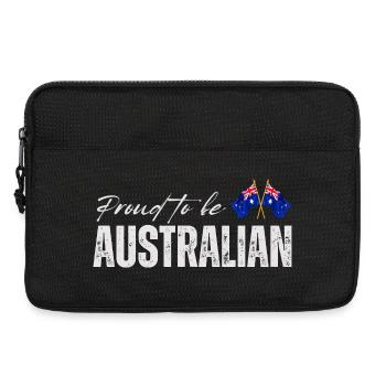 Fier Australien, j’adore l’Australie - Sacoche pour ordinateur portable 13 pouces - noir - Devant