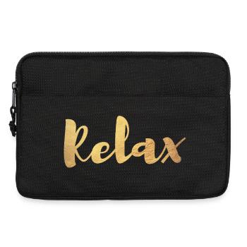 Yoga Relax Gold Handwriting Meditation Exclusive om - Laptop bag 13" - black - Front