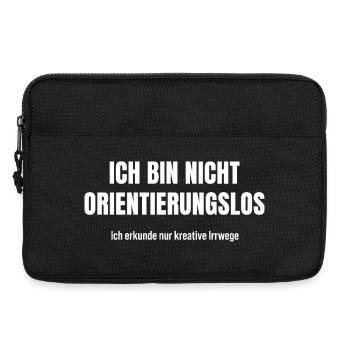 Ich bin nicht orientierungslos – kreativ halt - Laptoptasche 13" - Schwarz - Vorne