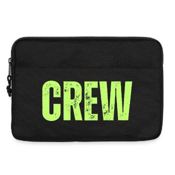 Crew Typography Green - Laptop bag 13" - black - Front