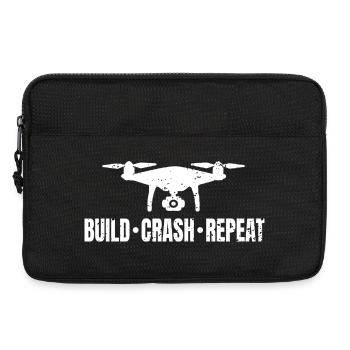 Drohne Build Crash Repeat - Laptoptasche 13" - Schwarz - Vorne