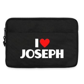 I love Joseph Rotes Herz Romantischer Name Fan - Laptoptasche 13" - Schwarz - Vorne