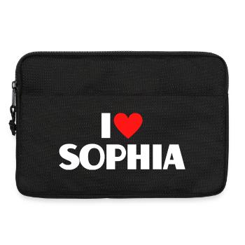 I love Sophia Red Heart Romantic Name Fan - Laptop bag 13" - black - Front