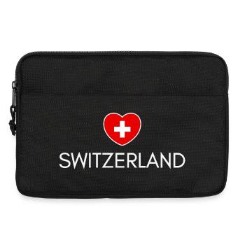 Heart Switzerland, I love Switzerland - Laptop bag 13" - black - Front