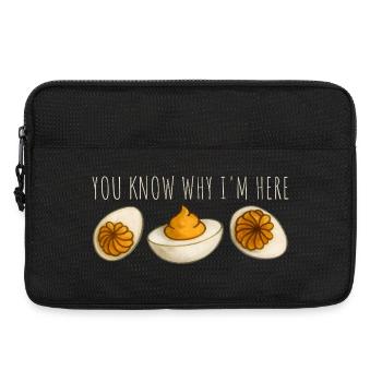 You Know Why I'm Here Eggs - Laptop bag 13" - black - Front