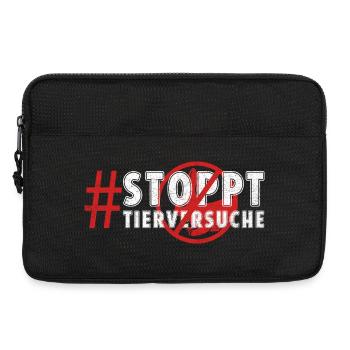 Animal welfare STOP ANIMAL TESTING FUNNY - Laptop bag 13" - black - Front