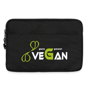 pure_vegan_power - Laptoptasche 13" - Schwarz - Vorne