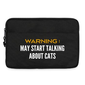 Seien Sie vorsichtig, wenn Sie über Katzen sprechen können - Laptoptasche 13" - Schwarz - Vorne