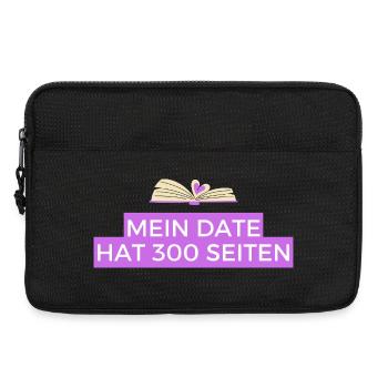 Mein Date Hat 300 Seiten - Laptoptasche 13" - Schwarz - Vorne