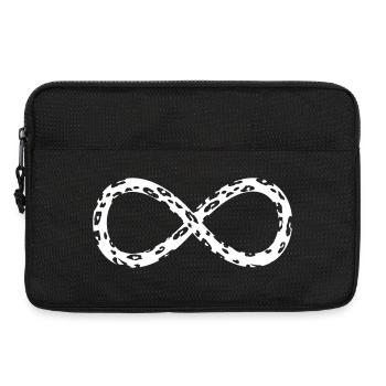 Leopard Infinity Dünnes Negativ - Laptoptasche 13" - Schwarz - Vorne