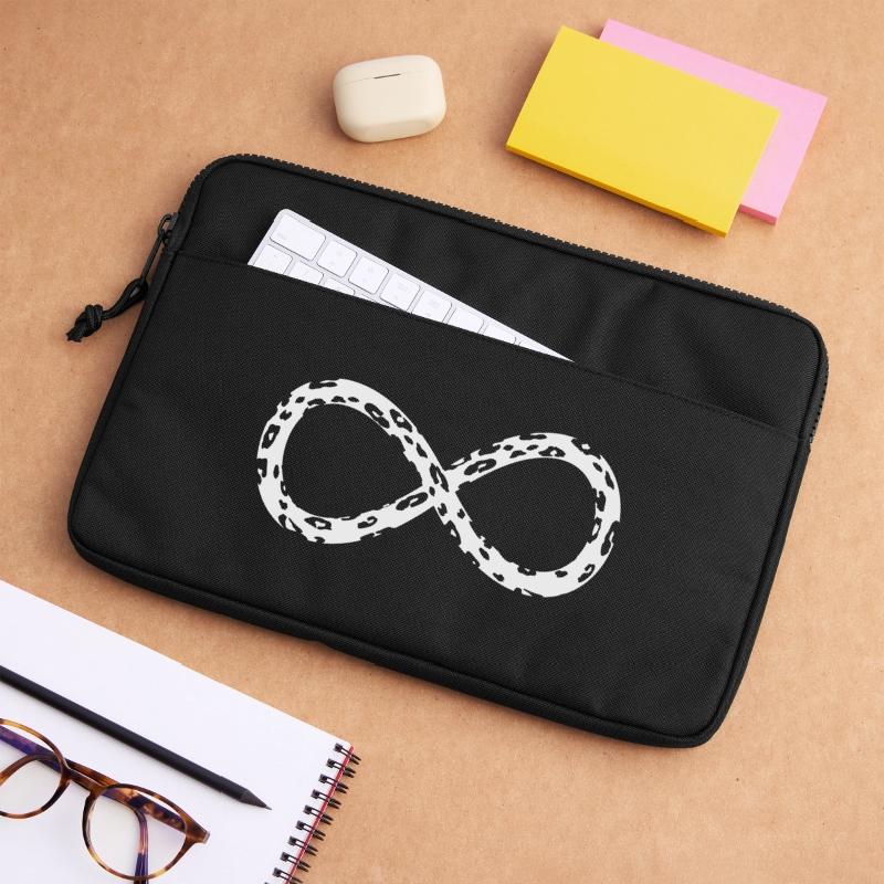 Leopard Infinity Thin Negative Laptop bag 13"