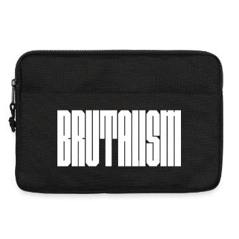 Bold Brutalism logo design - Laptop bag 13" - black - Front