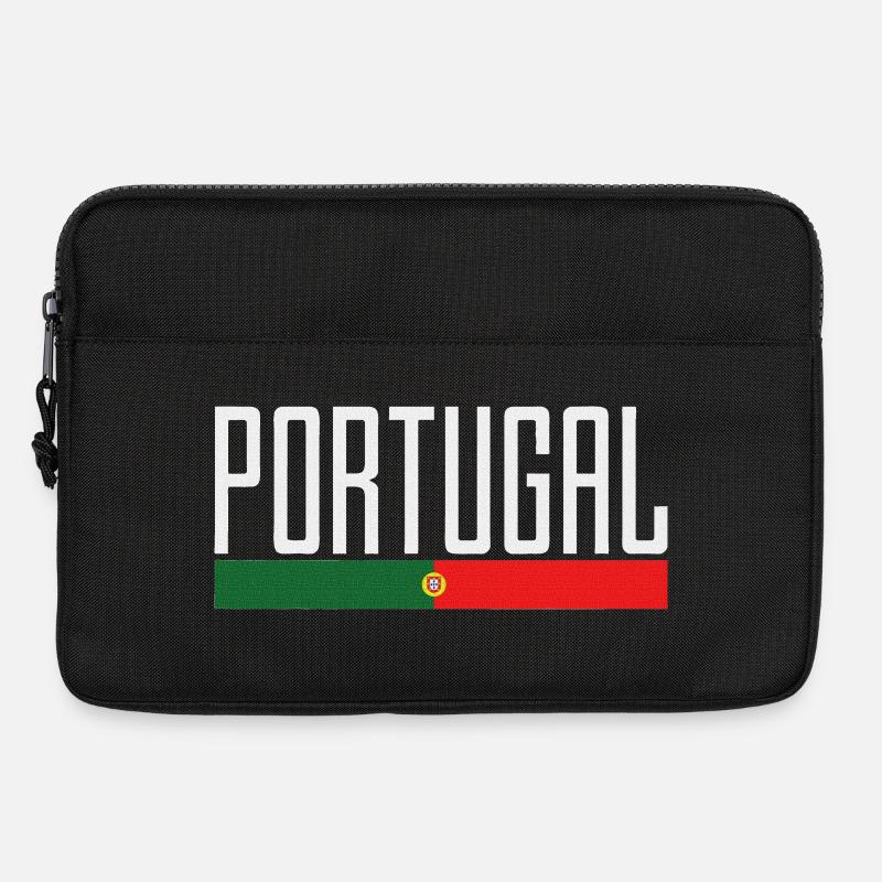 Typografie der portugiesischen Flagge - Laptoptasche 13" - Schwarz