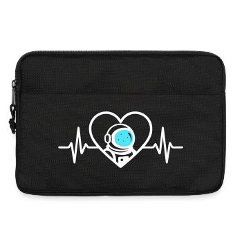 Astronaut Heart Cosmos Weltraumhelm - Laptoptasche 13" - Schwarz - Vorne