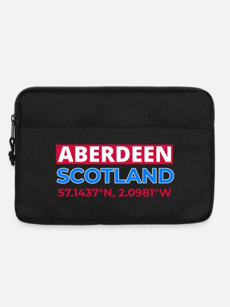 Aberdeen Schottland Koordinaten - Laptoptasche 13" - Schwarz
