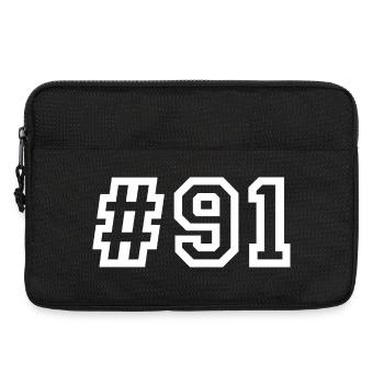 1991 Hashtag 91  - Laptoptasche 13" - Schwarz - Vorne