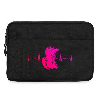 Clear motocross motif for every day - Laptop bag 13" - black - Front