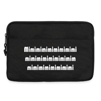 Mimi Typografie Muster Pattern - Laptoptasche 13" - Schwarz - Vorne