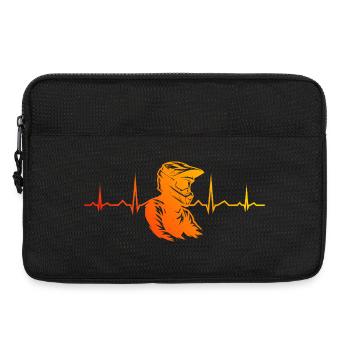 Classic motocross motif - Laptop bag 13" - black - Front