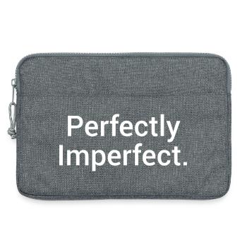 Parfaitement imparfait. – Déclaration minimaliste - Sacoche pour ordinateur portable 13 pouces - gris chiné - Devant