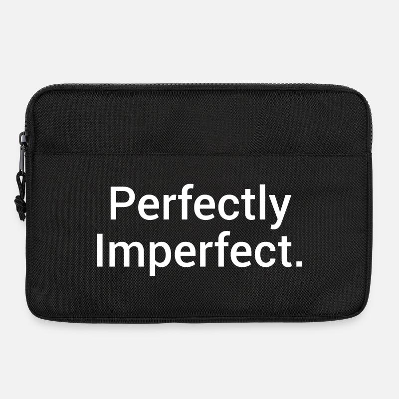 Perfectly Imperfect. – Minimalistisches Statement  - Laptoptasche 13" - Schwarz