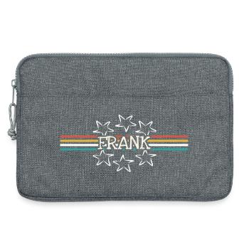 Prénom Frank - Sacoche pour ordinateur portable 13 pouces - gris chiné - Devant