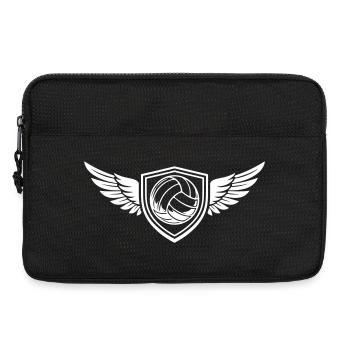 Volleyball Ball Coat of Arms - Laptop bag 13" - black - Front