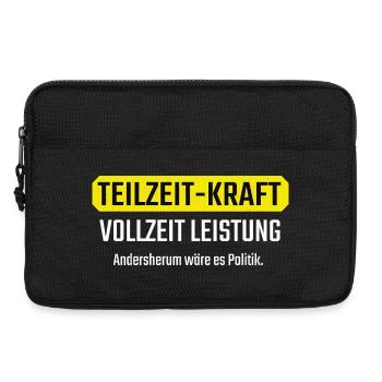 Part-time Full-time Funny gift for colleagues - Laptop bag 13" - black - Front