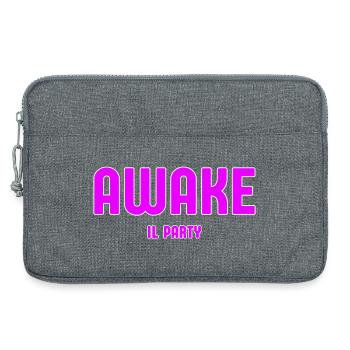 Awake Party Neon Pink - Laptop bag 13" - heather grey - Front