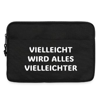 Vielleicht wird alles leichter – Motivationsspruch - Laptoptasche 13" - Schwarz - Vorne