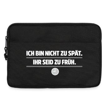 Nicht zu spät – Ihr seid zu früh - Laptoptasche 13" - Schwarz - Vorne