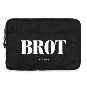 Brot ist Liebe - Laptoptasche 13" - Schwarz - Vorne
