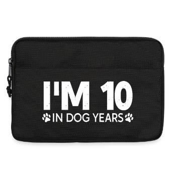 Ich bin 10 in Hundejahren, lustig 70. Geburtstag, 70 Jahre O - Laptoptasche 13" - Schwarz - Vorne