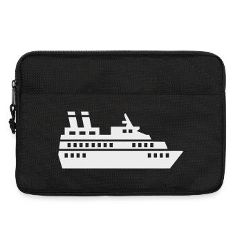Navire de croisière Silhouette de croisière - Sacoche pour ordinateur portable 13 pouces - noir - Devant
