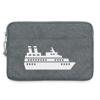 Navire de croisière Silhouette de croisière - Sacoche pour ordinateur portable 13 pouces - gris chiné - Devant