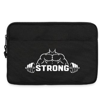 Strong Fitness Muskel Gym Hantel Design - Laptoptasche 13" - Schwarz - Vorne