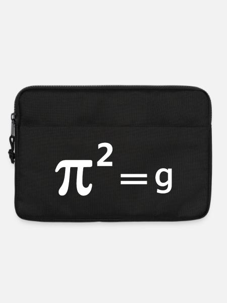 Lustiger Mathematik-Witz Wortspiel - Pi Witz pi Quadrat = g Mathematik - Laptoptasche 13" - Schwarz